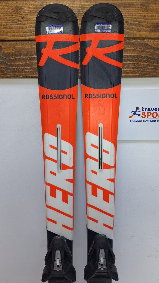 Sci Rossignol Hero J 150 cm + attacchi Elan ESR 10 Divertimento invernale Sport sulla neve