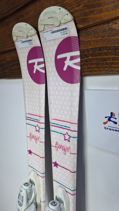 Rossignol Fun Girl 120cm Skis + Look 4.5 Bindings Winter Fun Snow