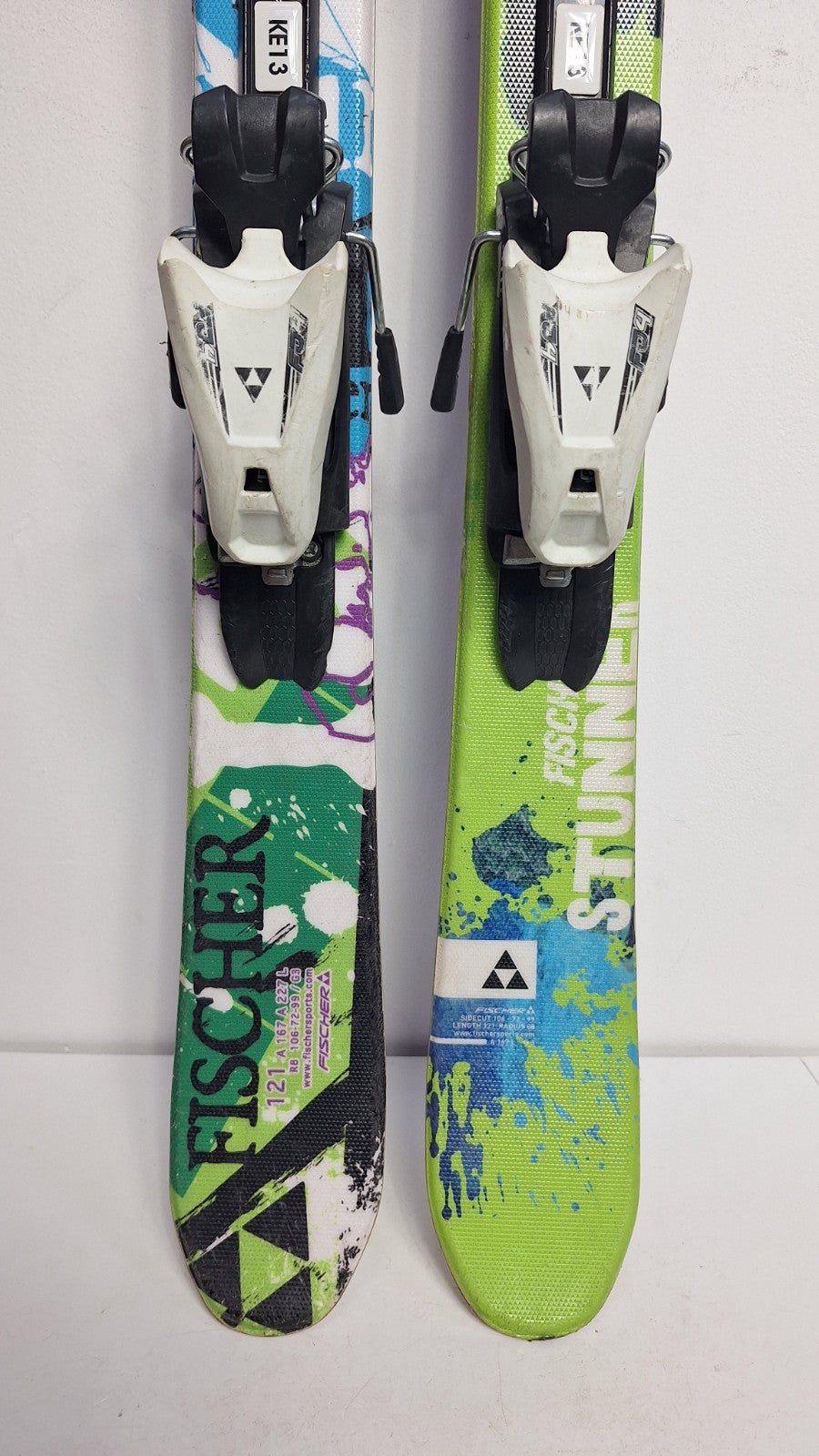 Fischer Stunner 121 cm Ski + Fisher 4.5 Bindings Winter Sports Fun Adventure