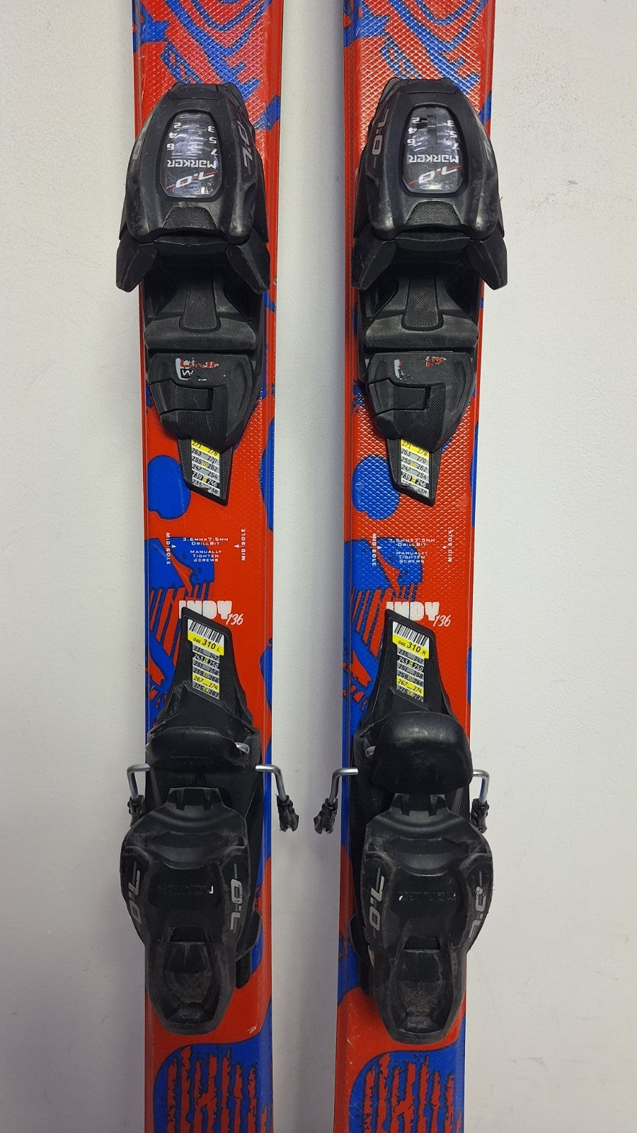 K2 Indy 136cm Ski + Marker 4.5 Bindings Winter Sport