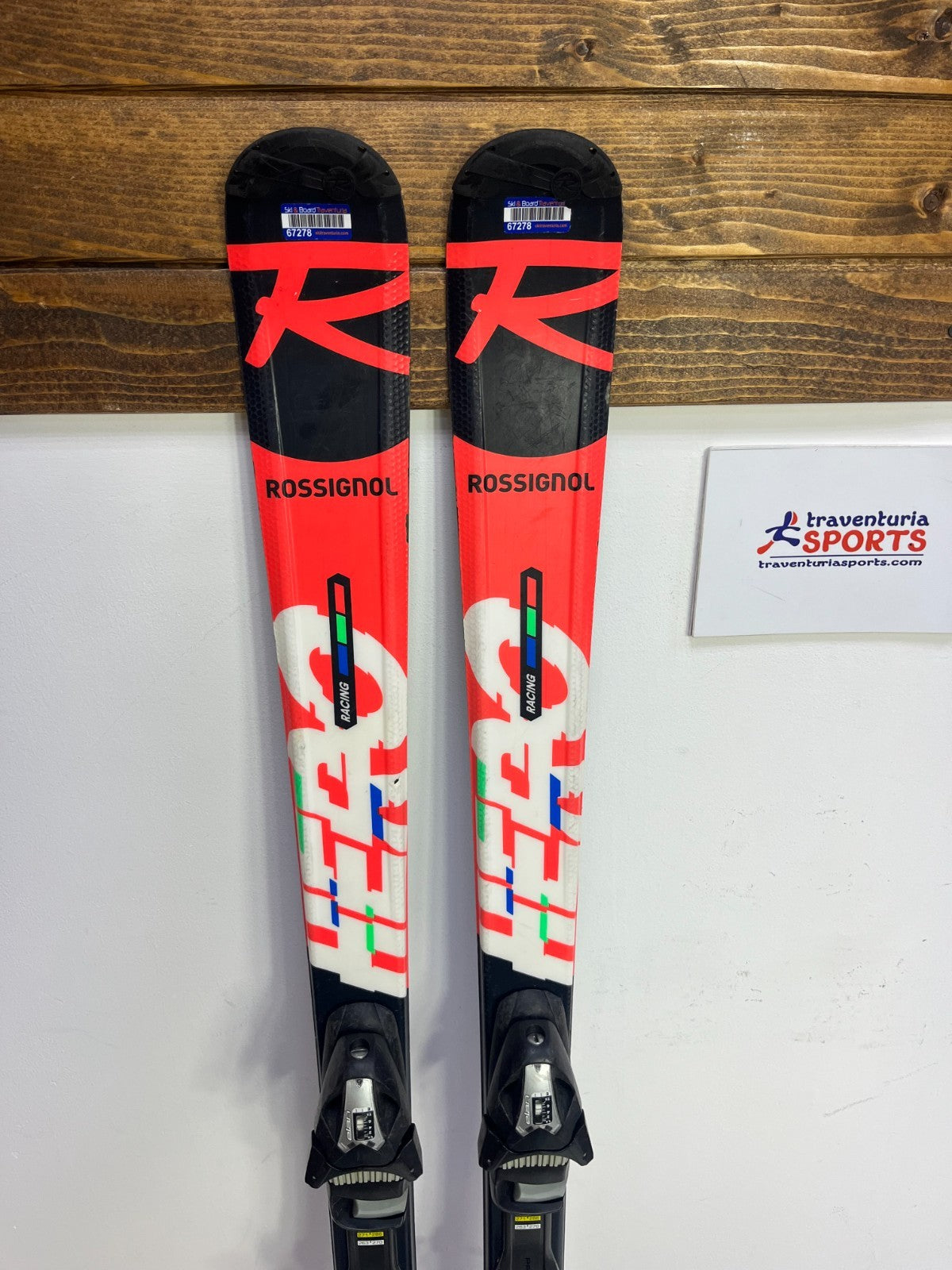 Ski Rossignol Hero J 150 cm + fixations Elan ESP 7.5 Plaisir hivernal Sports de neige