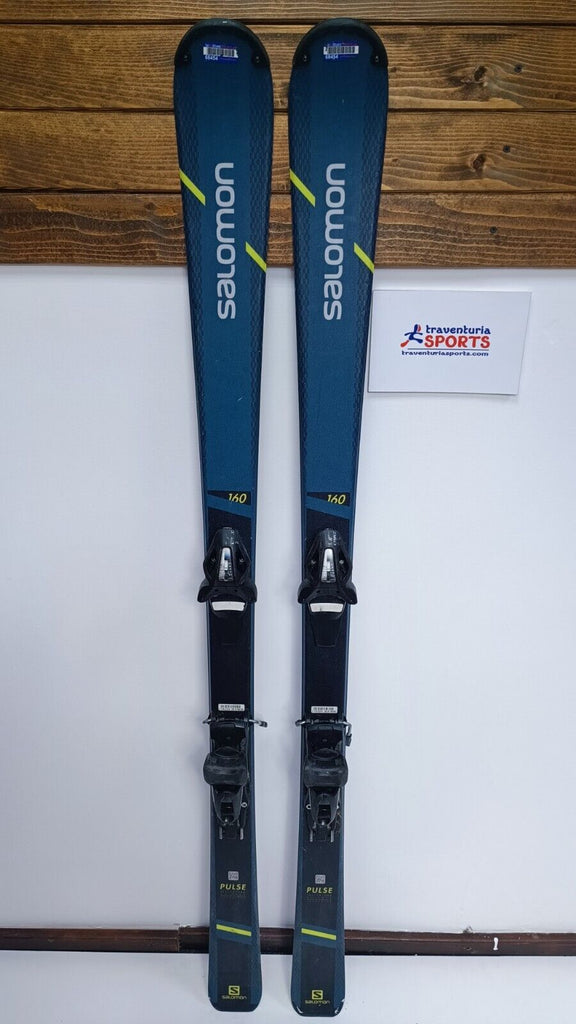 salomon blue skis Salomon Pulse 160 cm Ski + Elan ESR 10 Bindings Adventure Winter Sport – Traventuria Sports