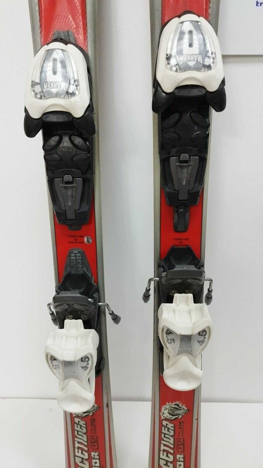 Ski Völkl Racetiger GS JR 110 cm + fixations Marker 4.5 Sports d’hiver Neige Plaisir