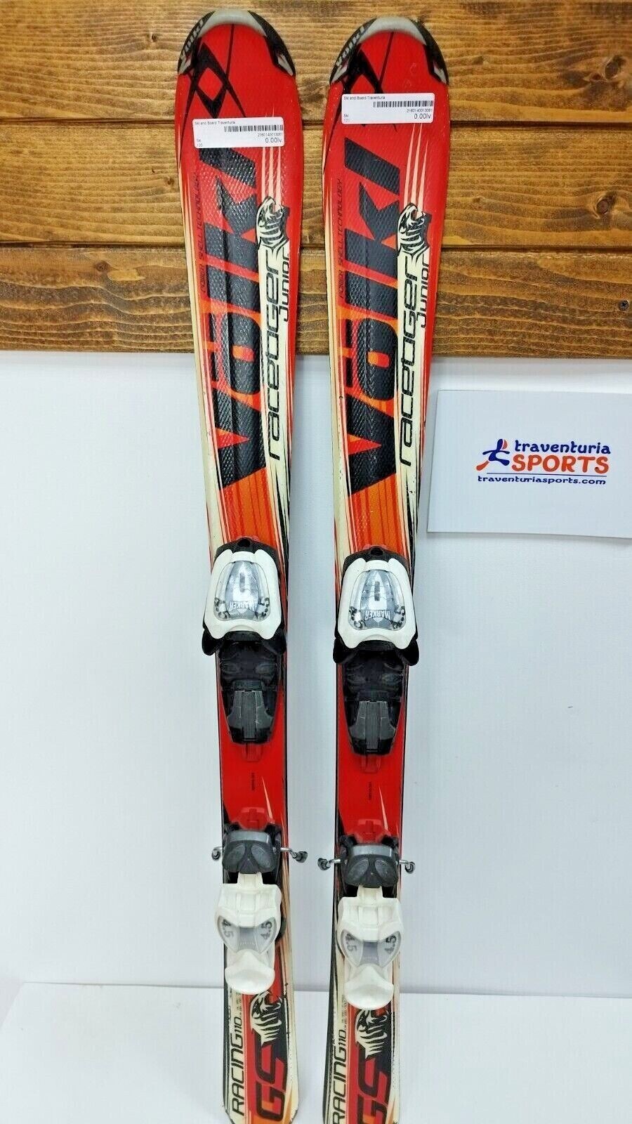 Sci Volkl Racetiger JR GS 110 cm + attacchi Marker 4.5 Fun Snow Winter Sport