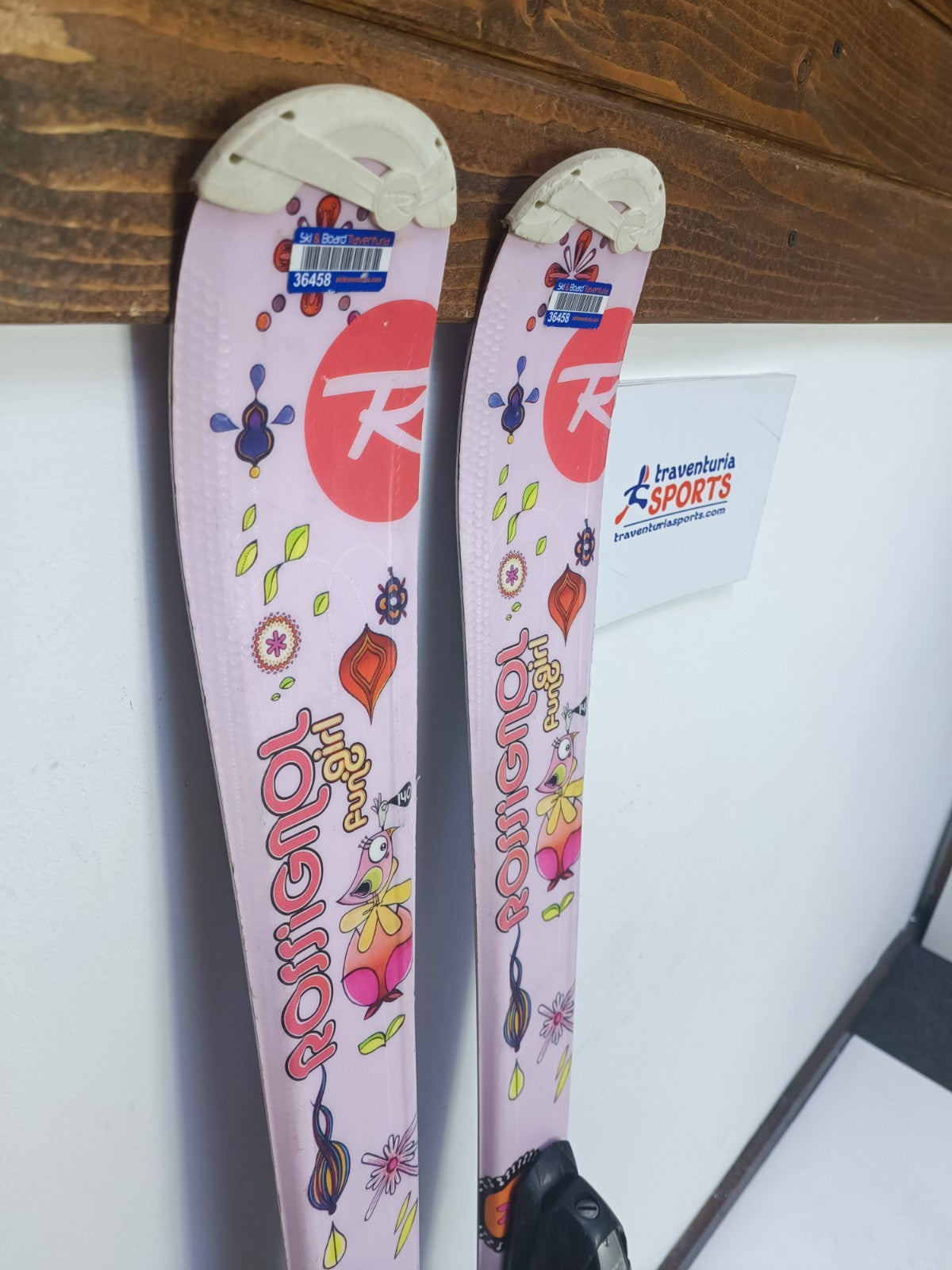 Sci Rossignol Fun Girl 140 cm + attacchi Elan ESP 7.5 Winter Adventure