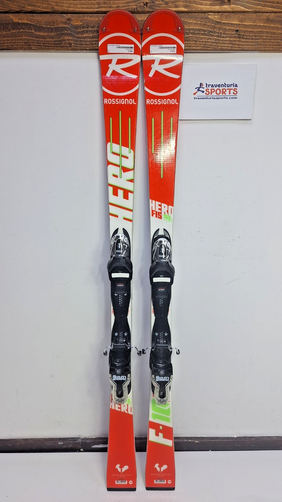 Rossignol Hero FIS SL Pro 144 cm Ski + New Look 7 Bindungen Winterspaß im Schnee