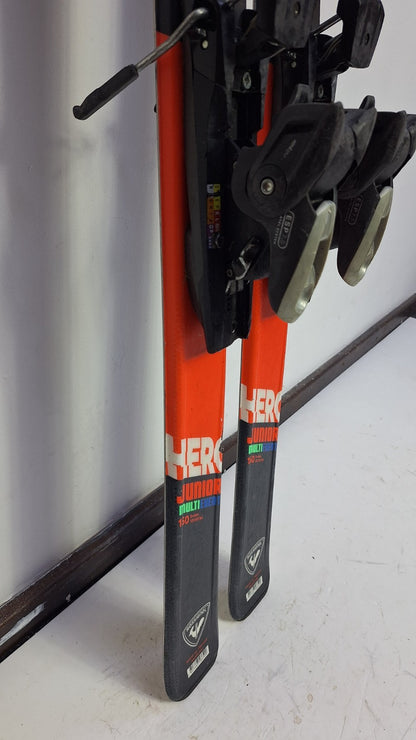 Ski Rossignol Hero J 150 cm + fixations Elan ESP 7.5 Plaisir hivernal Sports de neige