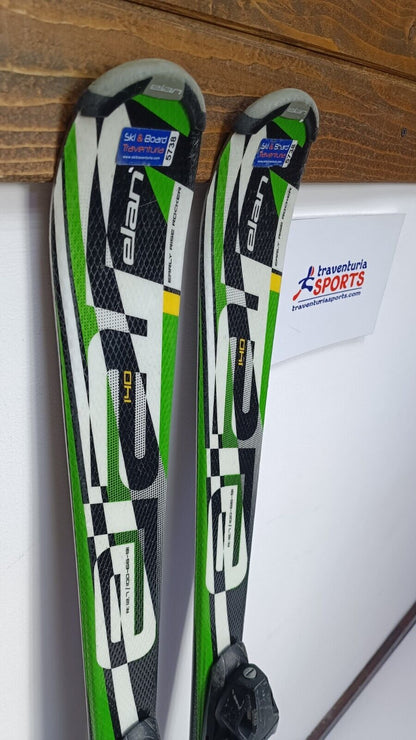 Elan Exar Pro 140 cm Ski + Fixations Elan 7.5 Sport Neige Hiver Plaisir