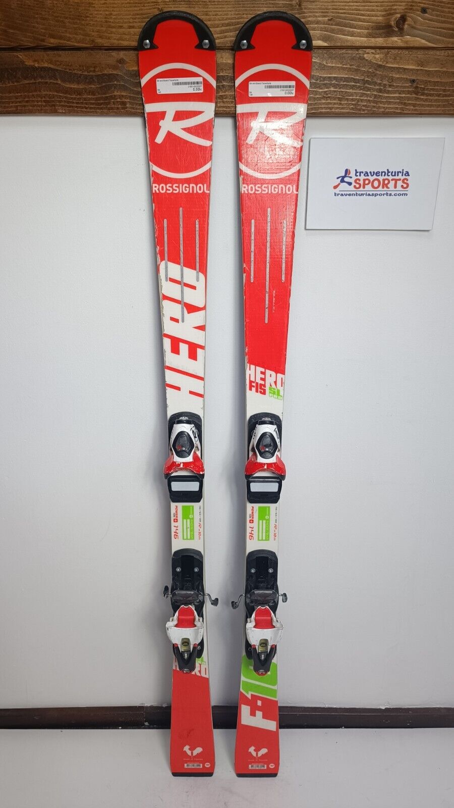 Rossignol Hero FIS SL Pro 146 cm Ski + Look 10 Bindings Winter Fun Snow
