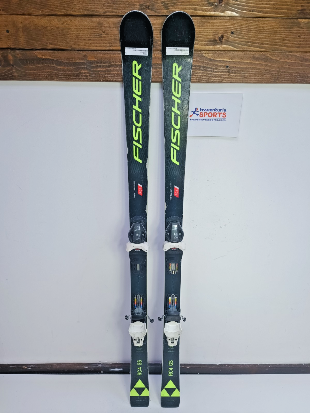 Ski Fischer RC4 GS 153 cm + fixations Fischer RS9 Sports d’hiver Plaisir de la neige
