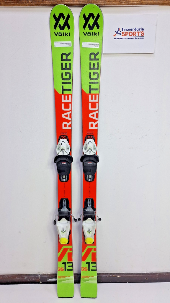 Sci Völkl Racetiger GS 132 cm + attacchi HEAD SLR 7.5 Sport invernali Snow Fun