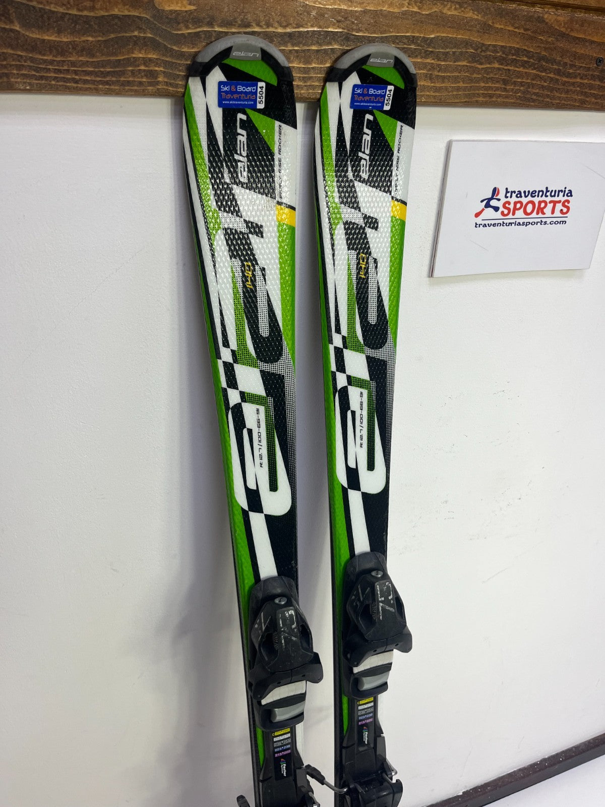 Sci Elan Exar Pro 140 cm + attacchi Elan ESP 7.5 Sport Neve Inverno Divertimento Avventura