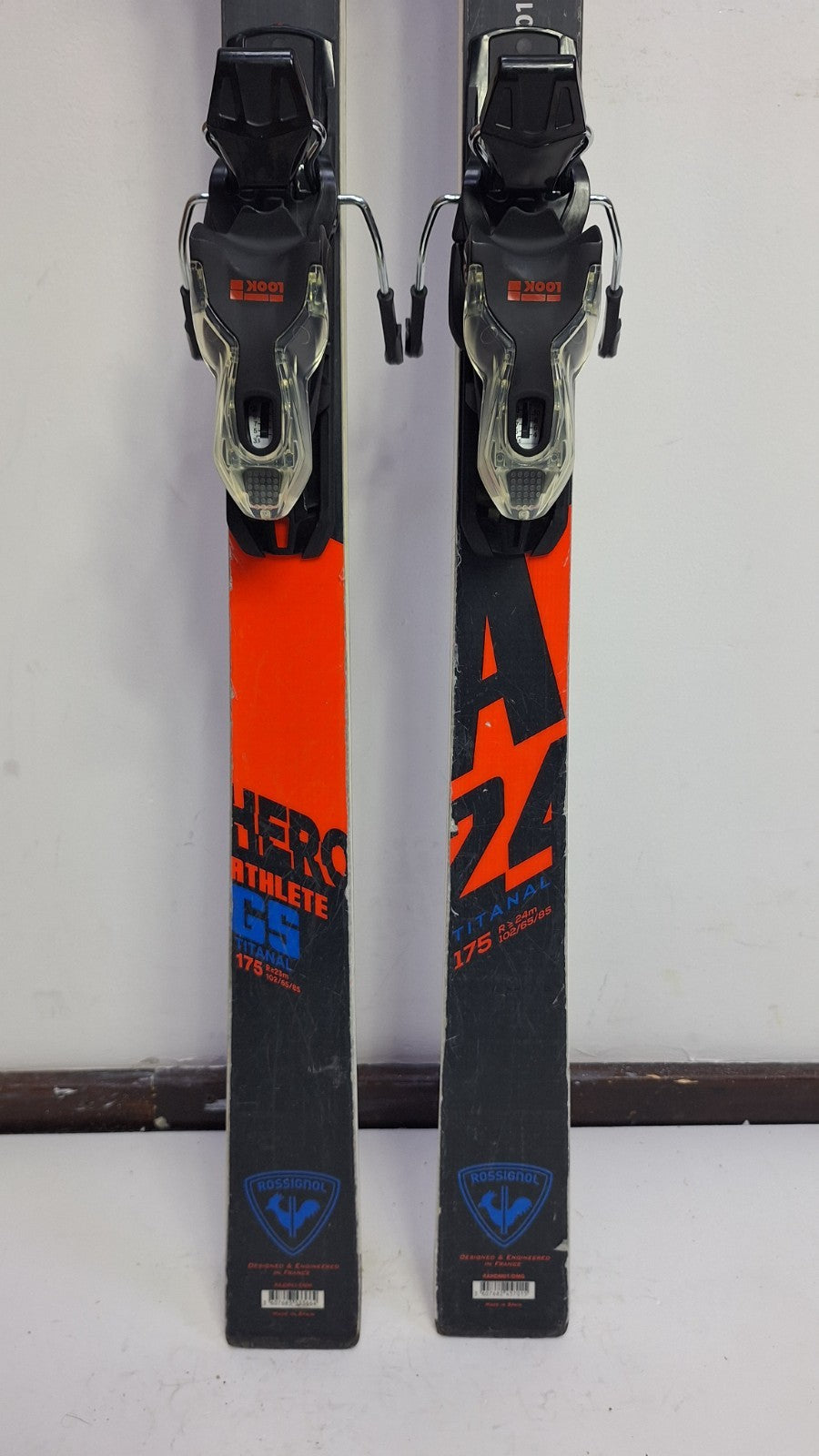 Rossignol Hero Athele GS  175 cm Ski + New Look 11 Bindings Winter Fun Snow