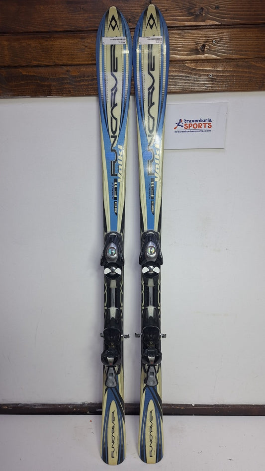 Volkl Funcarve F11 158cm Ski + Salomon 10 Bindings Fun Snow Winter Sport Piste