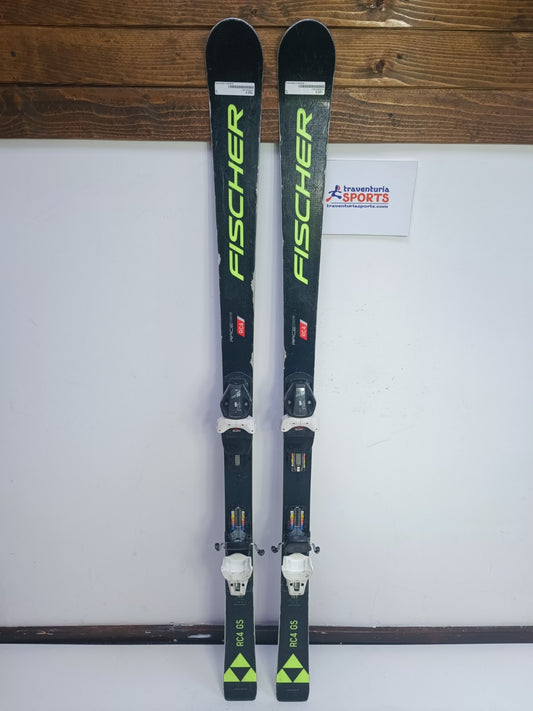 Fischer RC4 GS 153 cm Ski + Fischer RS9 Bindings Winter Sports Snow Fun