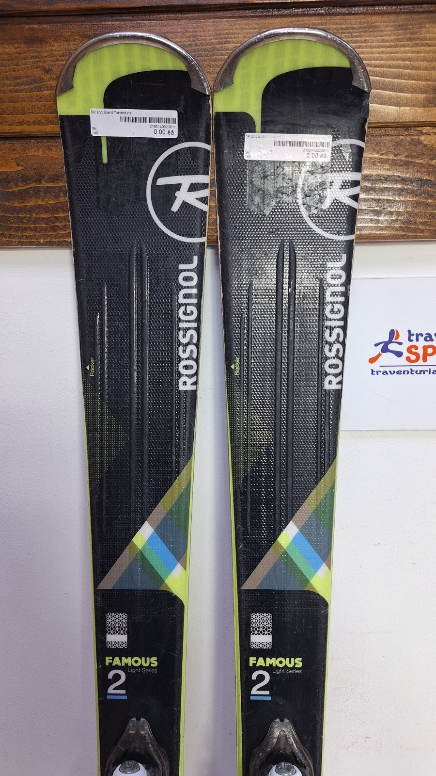 Rossignol Famous 2 149cm Skis + Look 10 Bindings Winter Fun Snow