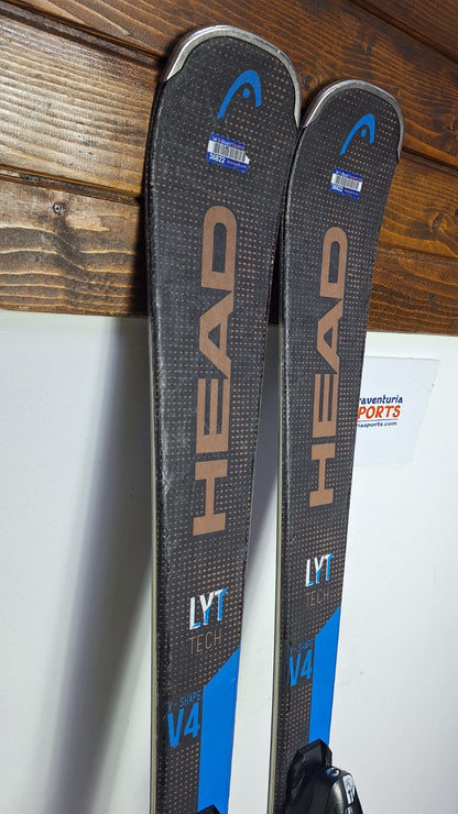 HEAD V-Shape V4 LYT  156cm Ski + Head PR 11  Bindings Winter Sport