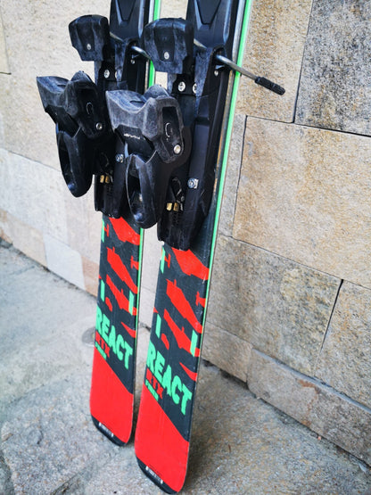 Rossignol REACT RTX Fiber 163cm  Ski + Tyrolia 10 Bindings Winter Sport Fun