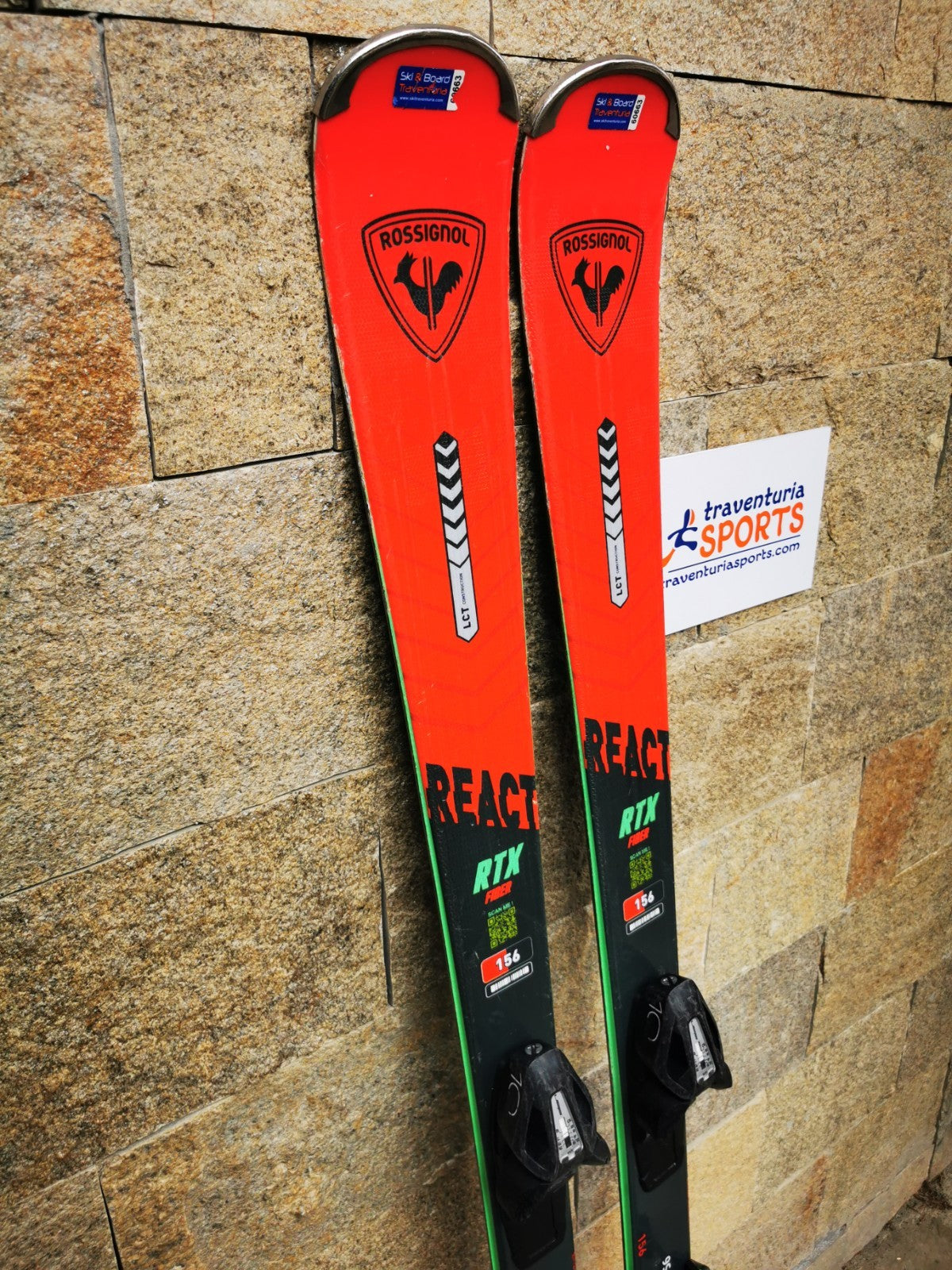 Rossignol REACT RTX Fiber 156cm  Ski + Elan 10 Bindings Winter Sport Fun