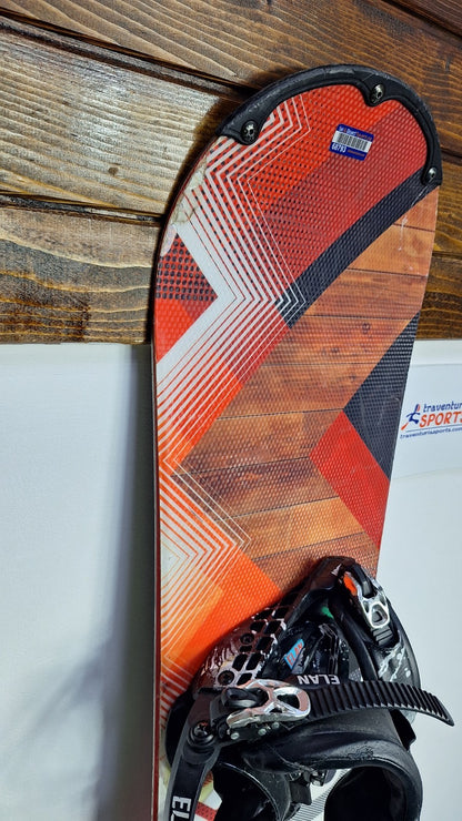 Snowboard Elan RS 155 cm + fixations Elan M Sport Hiver Amusement Tout-terrain Extérieur