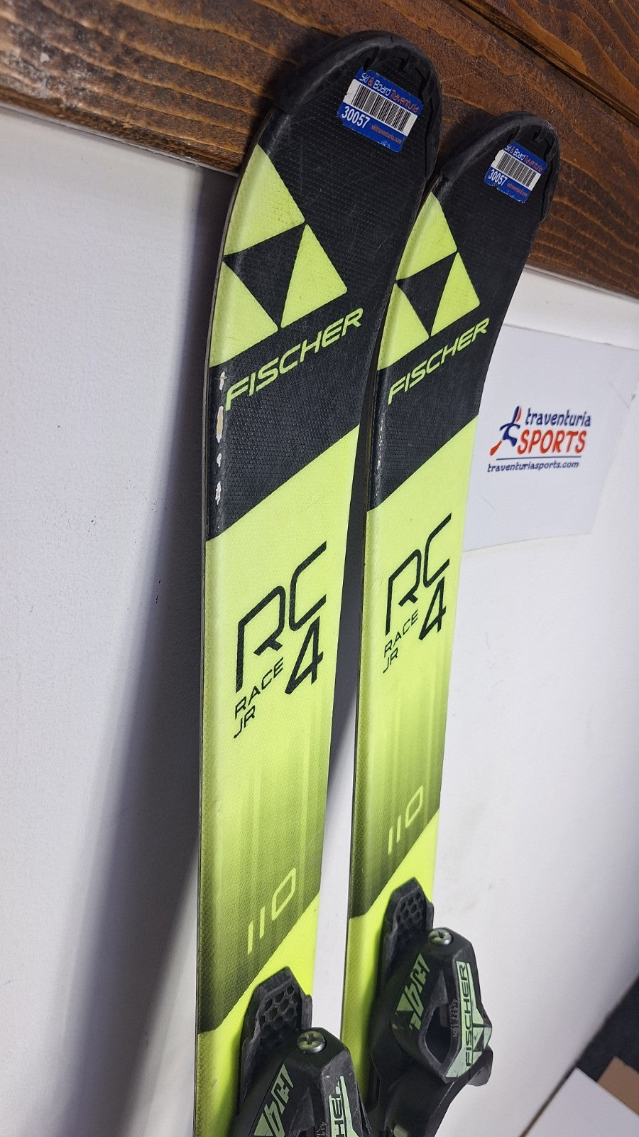 Fischer RC4 Race 120 cm Ski + Fischer FJ 4.5 Bindings Fun Snow Winter Sport