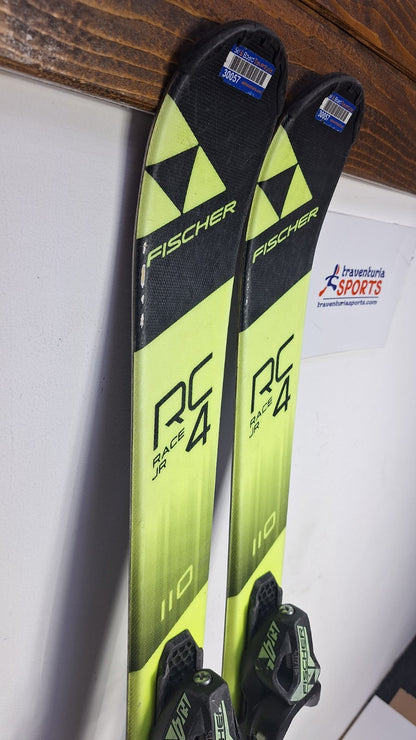 Fischer RC4 Race 120 cm Ski + Fischer FJ 4.5 Bindings Fun Snow Winter Sport