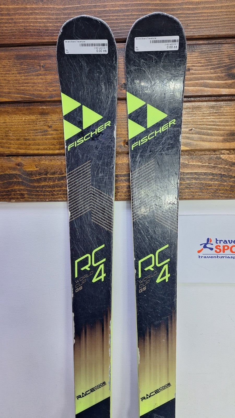 Fischer RC4 WC GS 165 cm Ski + Fischer RC9 Bindung Wintersport Schneespaß