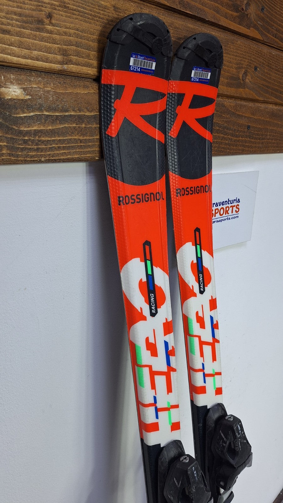 Ski Rossignol Hero J 150 cm + fixations Elan ESP 7.5 Plaisir hivernal Sports de neige