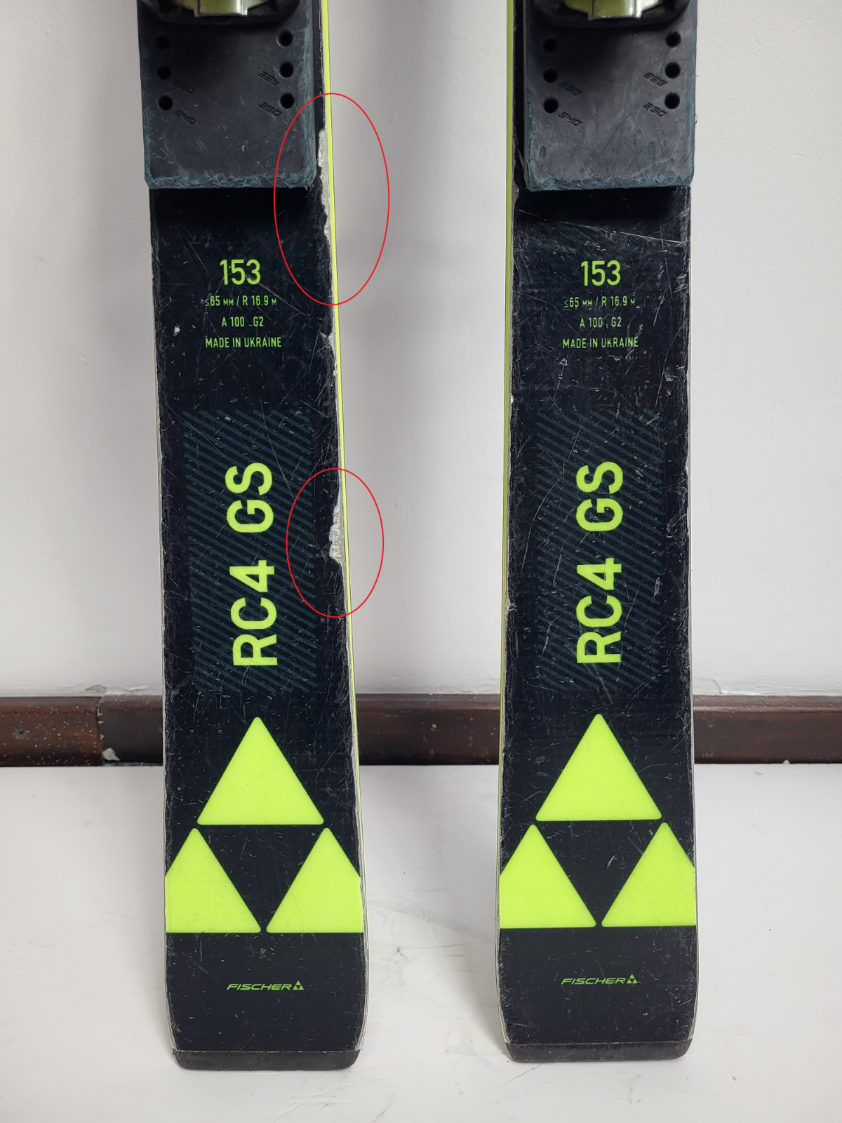 Fischer RC4 GS 153cm Ski + Fischer 9 Bindungen Winter Fun Snow Sport