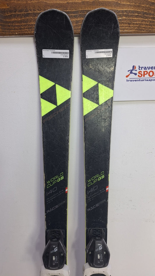 Fischer RC4 GS WC 140 cm Ski + Fischer RS9 Bindings Winter Sports