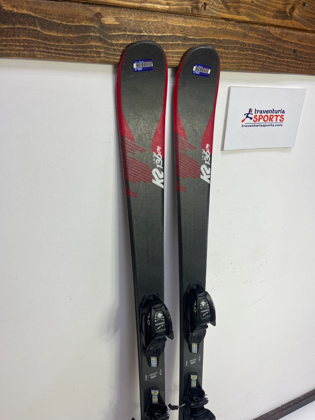 Ski K2 Indy 136cm + fixations Marker 7, sport d’hiver, neige, plaisir et aventure