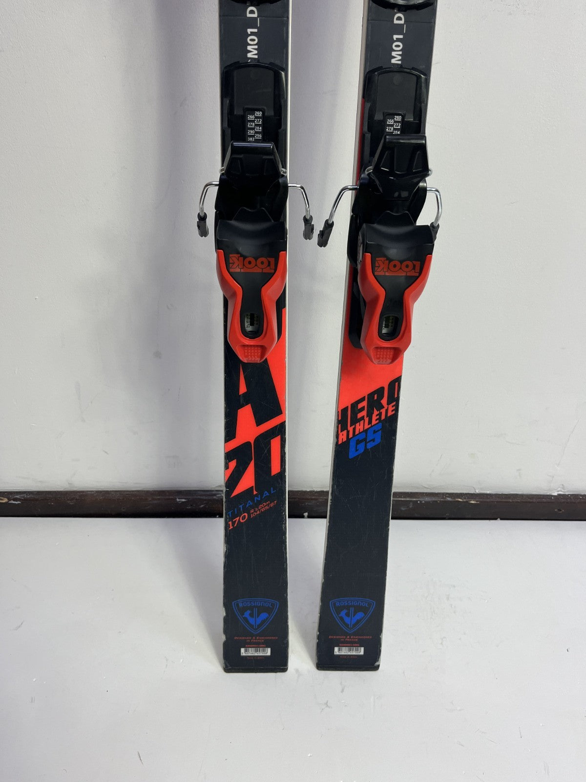 Rossignol Hero Athlete GS 170 cm Ski + New Look 11 Bindings Winter Fun Snow