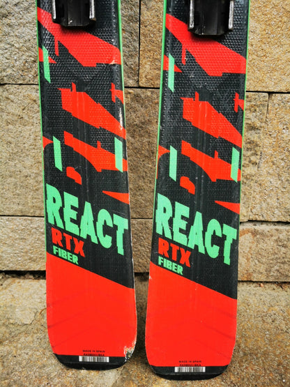 Rossignol REACT RTX Fiber 156cm  Ski + Elan 10 Bindings Winter Sport Fun