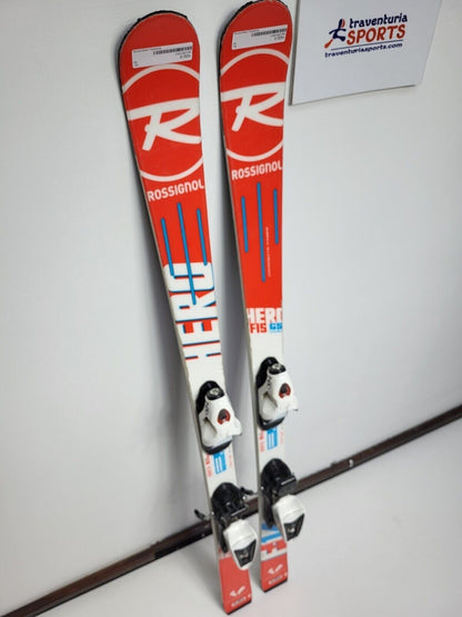 Rossignol Hero FIS Pro 130 cm Ski + Fixations Look 7 Plaisir hivernal