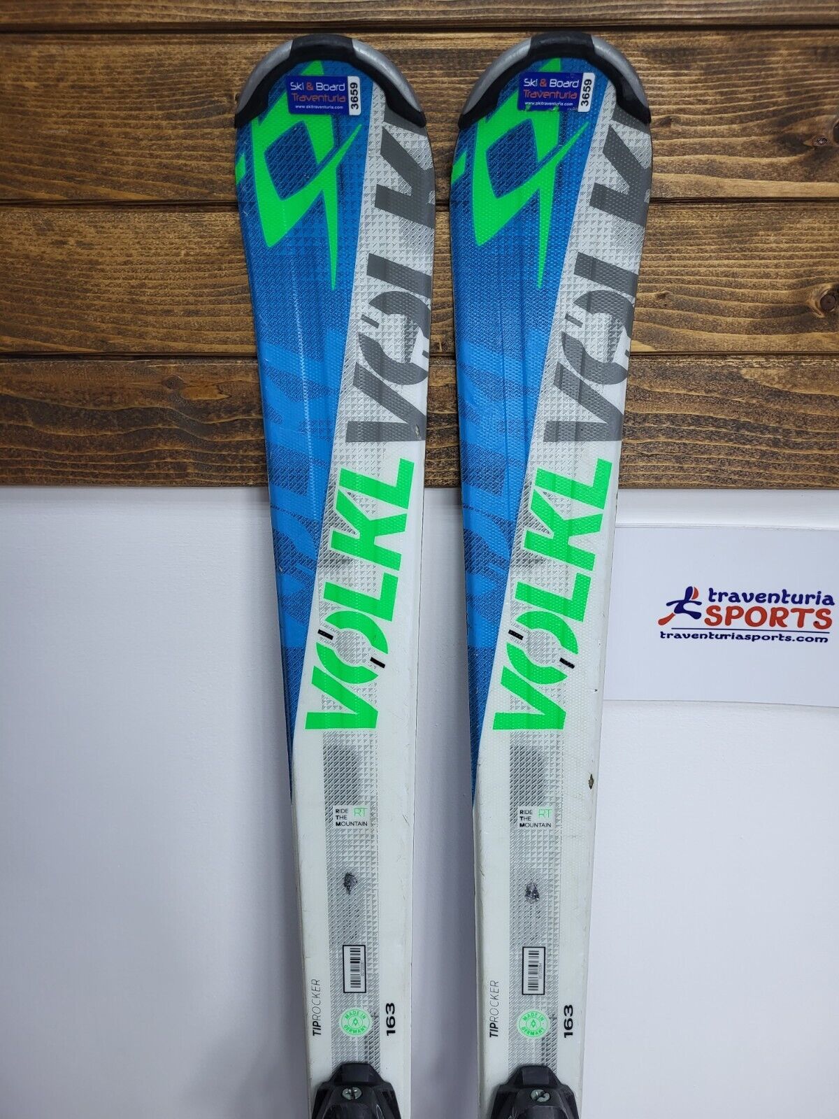 Volkl RTM 163 cm Ski + Elan ESP 10 Bindings Fun Snow Winter Sport Piste