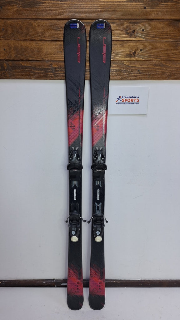 Sci Elan Black Crystal 158 cm + attacchi Elan EL 7.5 Sport Neve Divertimento invernale