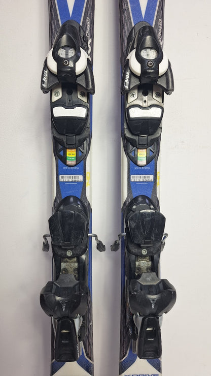 Salomon X-Drive Focus 140cm Skis + Salomon 7.5 Bindings Winter Fun Snow