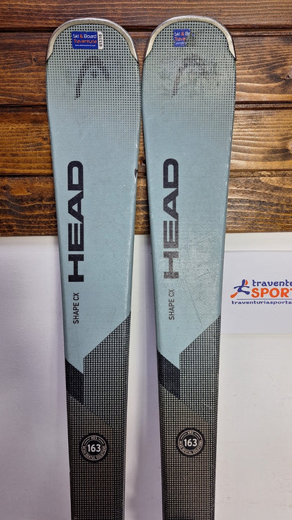 HEAD Shape CX  163cm  Ski + Tyrolia SP 10 Bindings Winter Sport Fun Snow