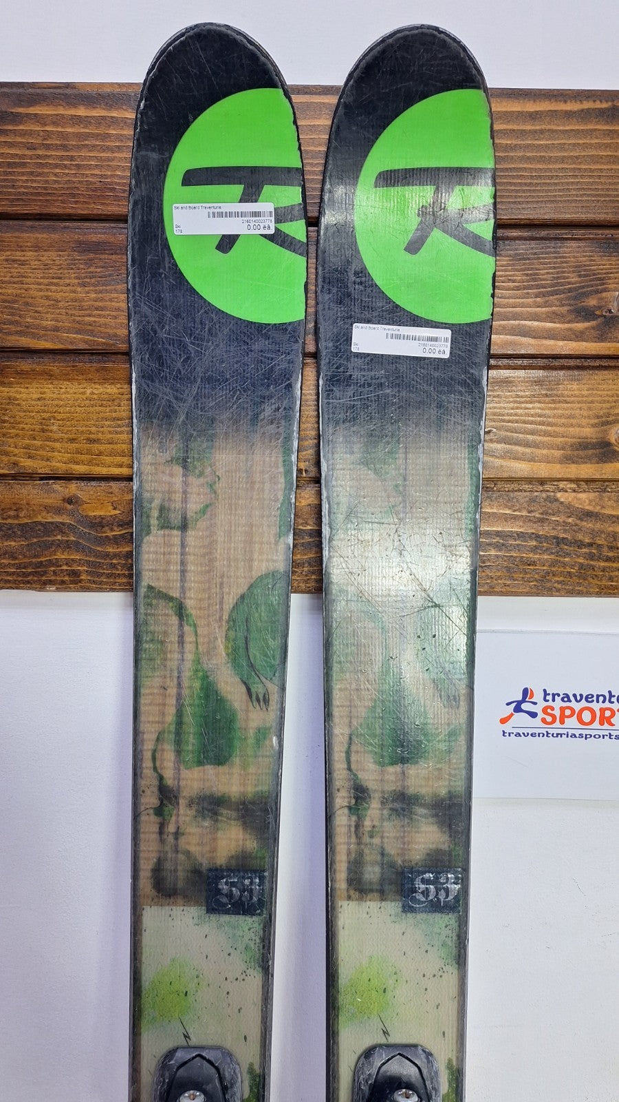 Rossignol S3 Skull 178cm Ski + Rossignol 12 Bindings Fun Snow Winter Sport Piste