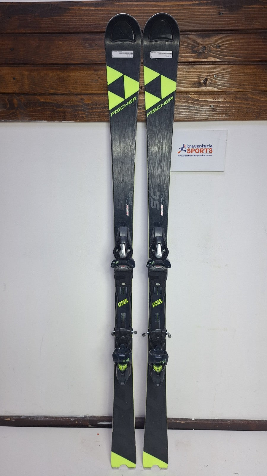 Fischer RC4 WC SC 165cm Skis + Fischer Z12 Bindings Winter Fun Snow