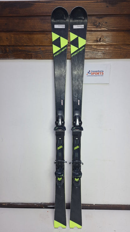 Fischer RC4 WC SC 165cm Skis + Fischer Z12 Bindings Winter Fun Snow