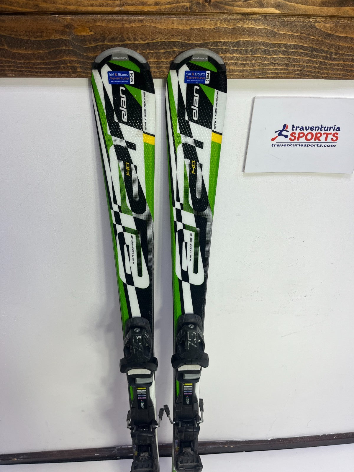 Sci Elan Exar Pro 140 cm + attacchi Elan ESP 7.5 Sport Neve Inverno Divertimento Avventura
