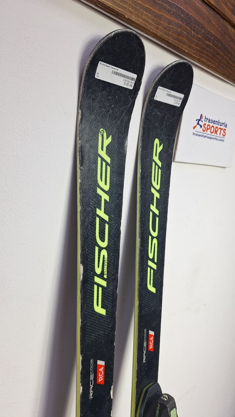 Fischer RC4 GS 133 cm Ski + Fischer 7.5 Bindungen Wintersport Schneespaß
