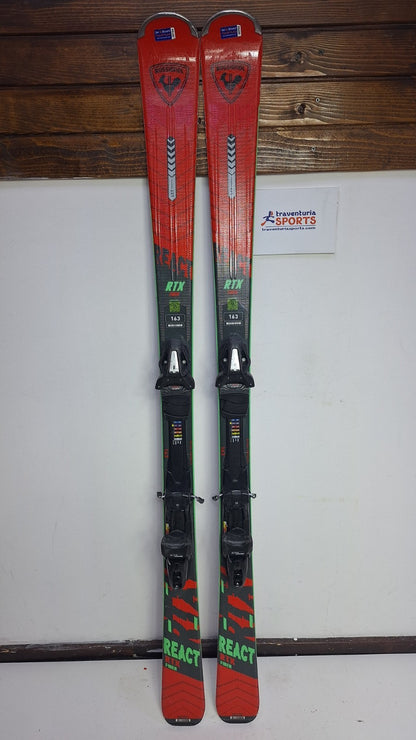 Rossignol REACT RTX Fiber 163cm  Ski + Tyrolia 10 Bindings Winter Sport Fun