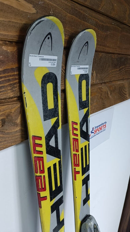 HEAD Team Racer 126 cm Ski + Fischer 4.5 Bindings Winter Sport Snow Outdoor Fun
