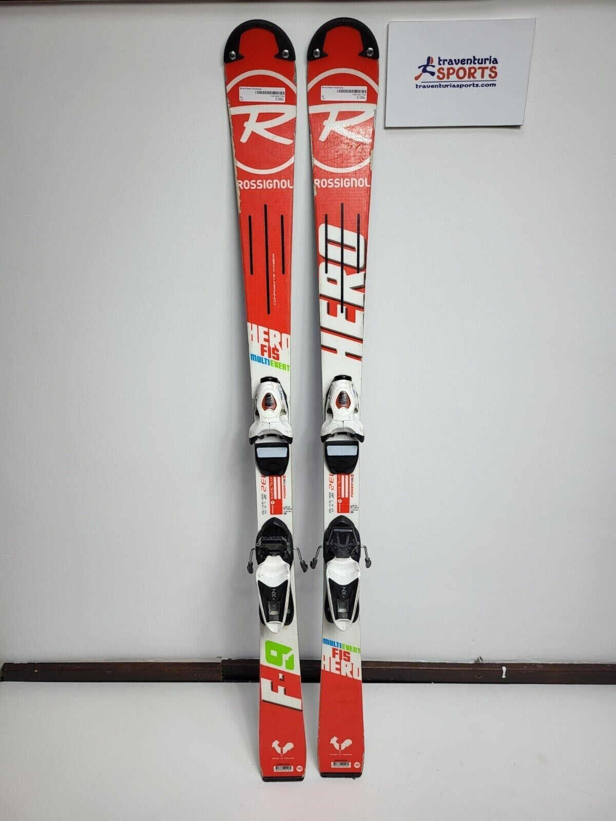 Rossignol Hero FIS 132 cm Ski + Fixations Look 7 Plaisir hivernal