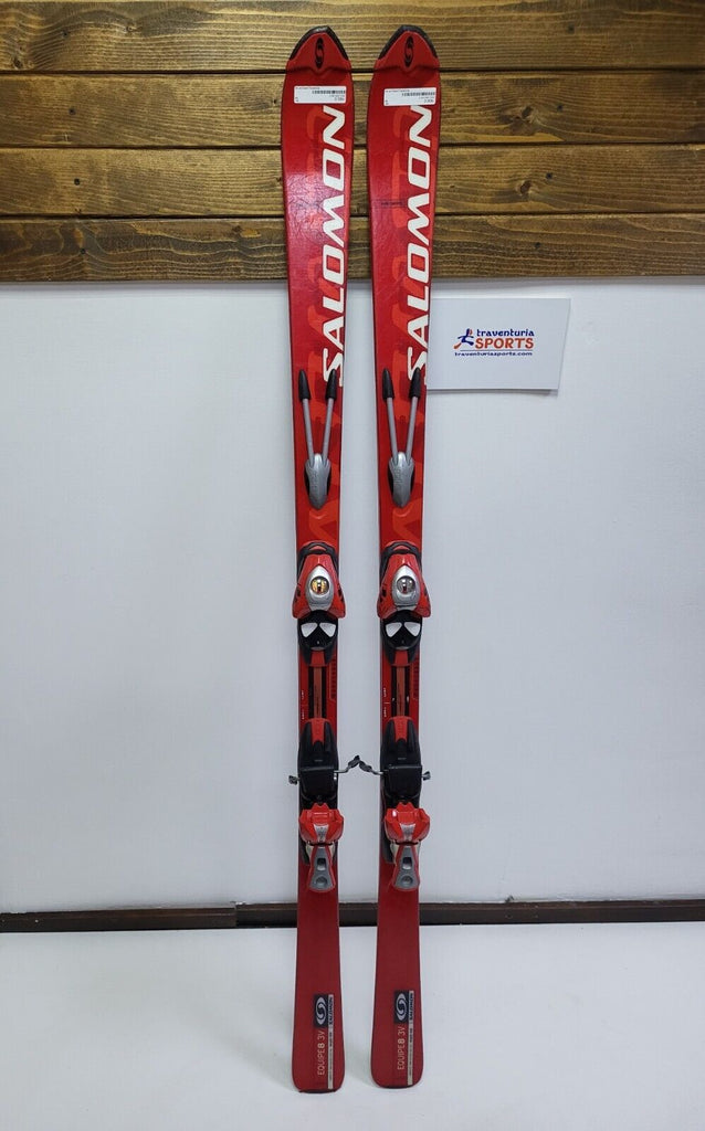 salomon free ski stickers Salomon Equipe 8 3V 168 cm Ski + Salomon 10 Bindings Winter Sport Adve – Traventuria Sports