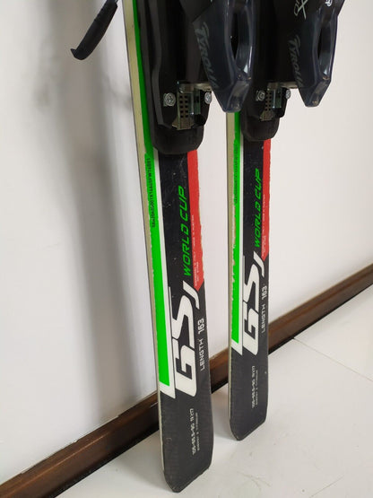 Nordica Dobermann WC SL J 163cm Ski + NEW Tyrolia 10 Bindings Winter Adventure