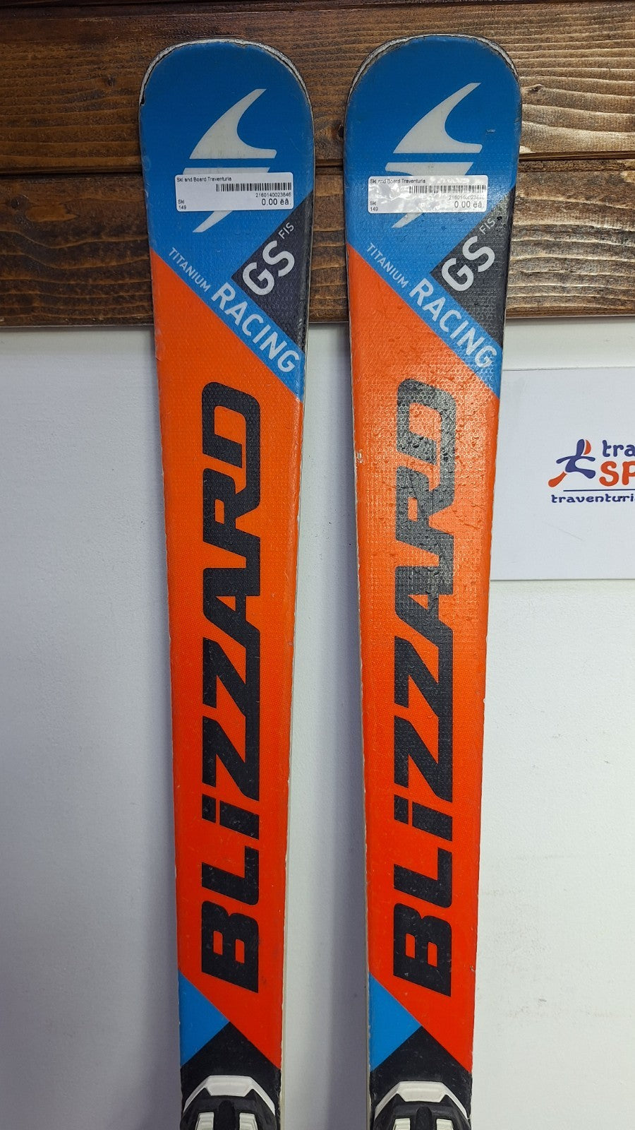 Blizzard Titanium Racing GS 149 cm Skis + Marker 10 Bindings Winter Fun Snow