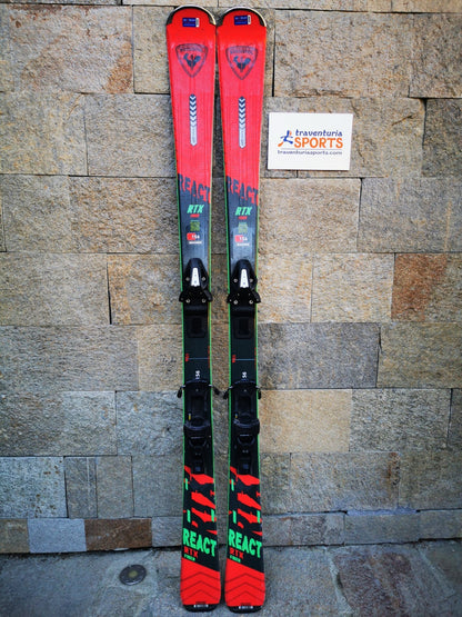 Rossignol REACT RTX Fiber 156cm  Ski + Elan 10 Bindings Winter Sport Fun